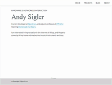 Tablet Screenshot of andysigler.com